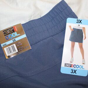 Silver Blue 32 Degrees Skort 3X NWT